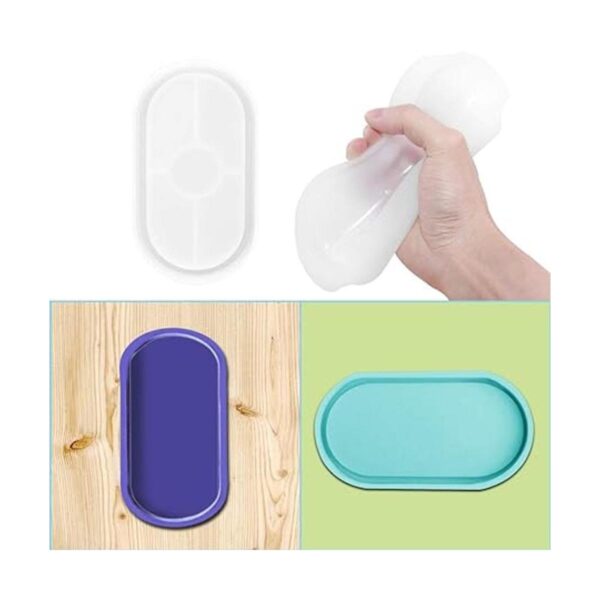 AFUNTA Molde de silicona ovalada para manualidades 2
