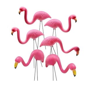 GiftExpress Juego de 6 pequeños adornos de flamenco rosa_1