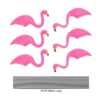 GiftExpress Juego de 6 pequeños adornos de flamenco rosa_4