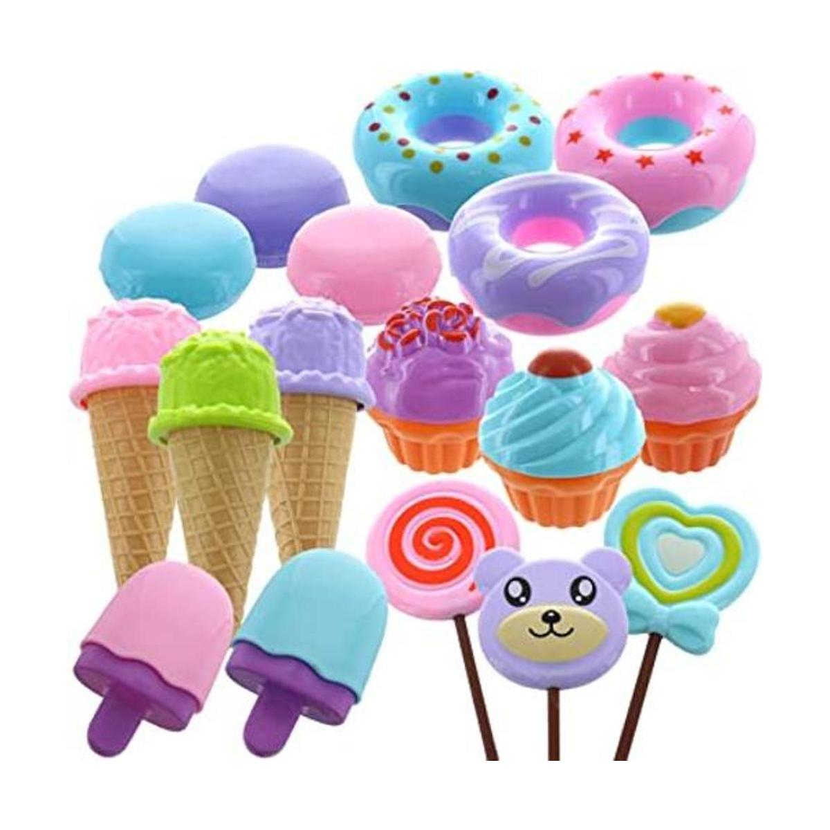 GIFTEXPRESS Juego de 17 postres de comida de simulación