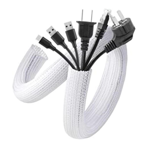 AGPTEK Funda de cable blanca paquete de 2 unidades de 5_1