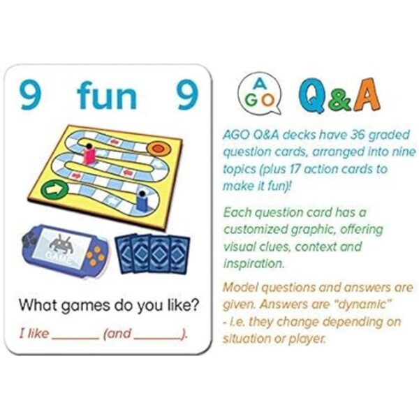 AGO QnA Juego de cartas ESL para aprender inglés 3_5