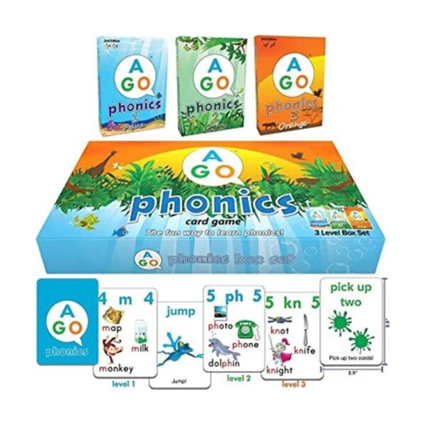 AGO Juego de cartas Phonics juego de caja de 3 niveles._1