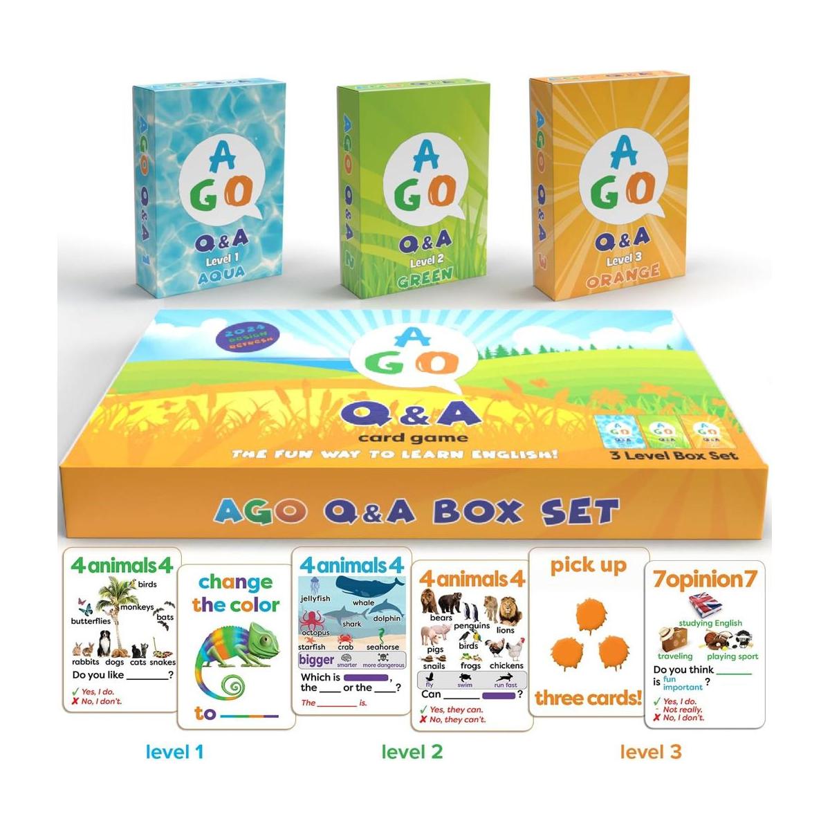 AGO QnA Juego de cartas ESL para aprender inglés 3