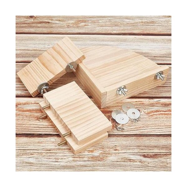 AHANDMAKER Soporte de plataforma para mascotas madera 4