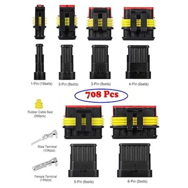 Twippo 708 piezas de terminales de conector eléctrico_2