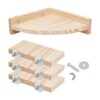 AHANDMAKER Soporte de plataforma para mascotas madera 4