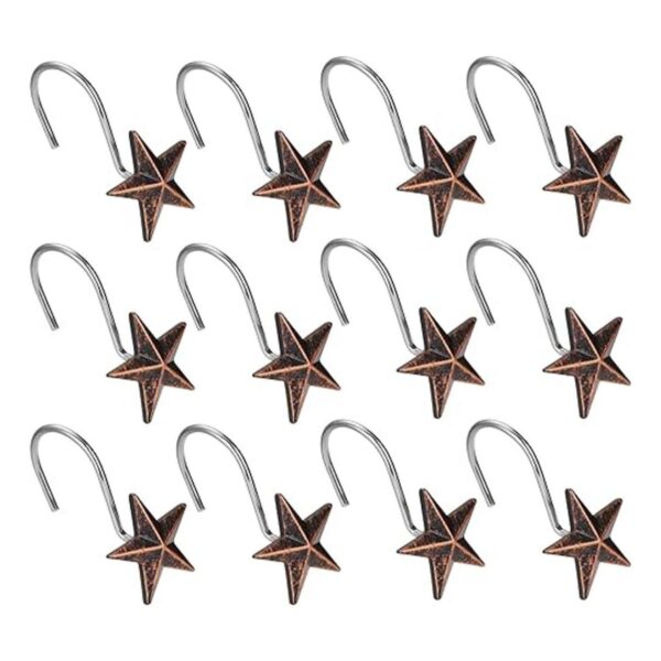 AGPTEK Star Ganchos decorativos rústicos para cortina de
