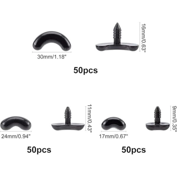 AHANDMAKER 150 ojos de seguridad de plástico en forma de_2