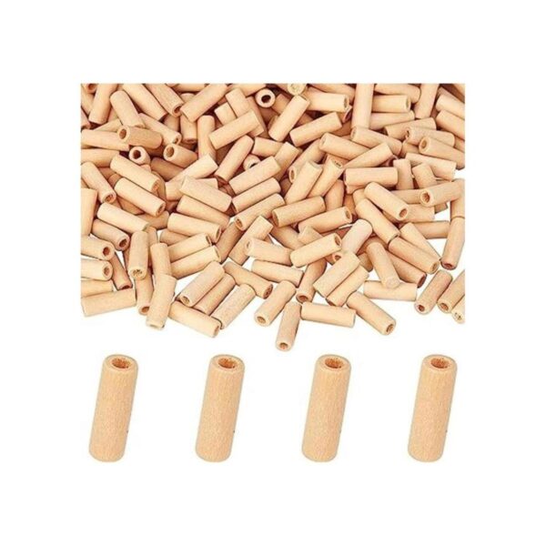 AHANDMAKER 1000 cuentas de madera de tubo cuentas de tubo_1