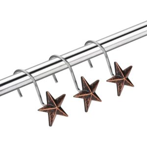 AGPTEK Star Ganchos decorativos rústicos para cortina de