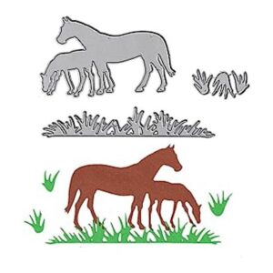 2 troqueles de corte de animales para caballos paja de_1