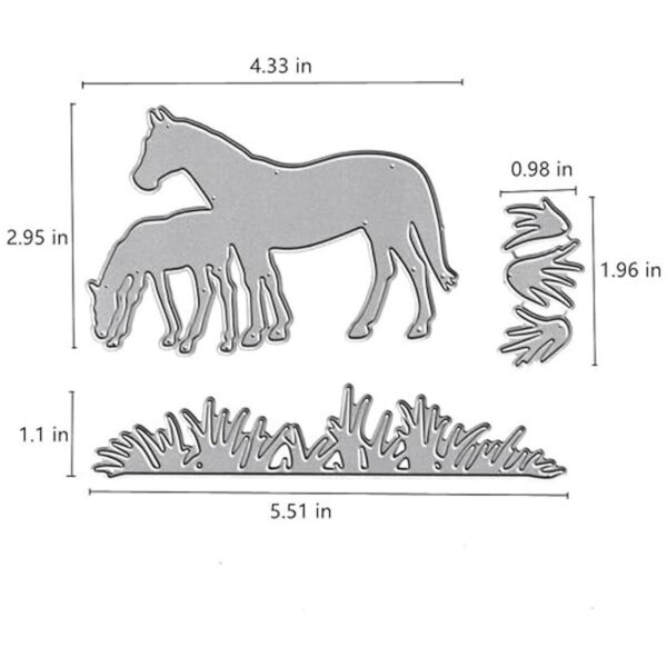 2 troqueles de corte de animales para caballos paja de_2