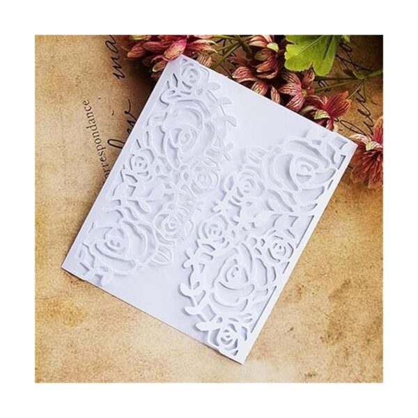 Tarjeta de invitación de flores troqueles de corte de