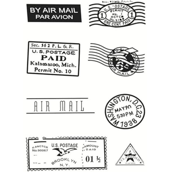 Sellos transparentes de correo patrón de viaje de viaje_6