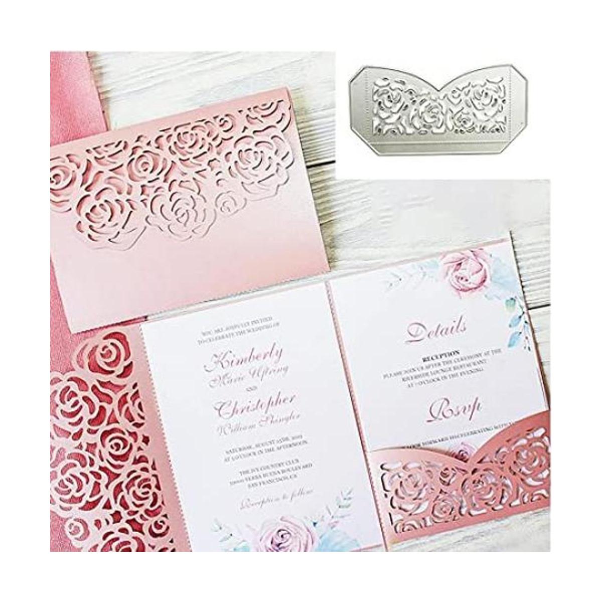 Troqueles de corte de base de tarjeta de invitación de