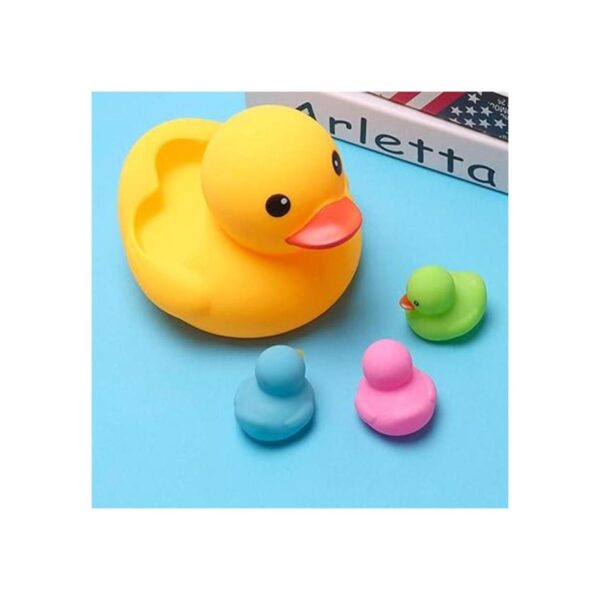 Ahua Juguetes de pato de baño 4 piezas de patos de goma_2