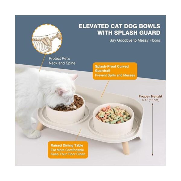 Cuenco para gatos para alimentos y agua cuencos elevados_2