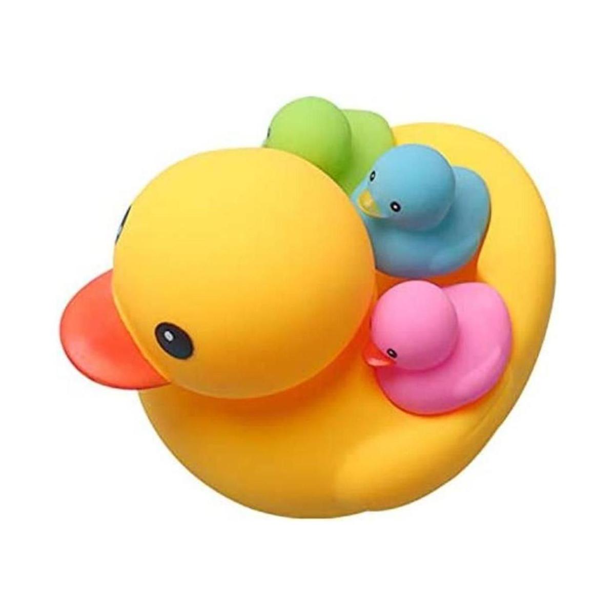 Ahua Juguetes de pato de baño 4 piezas de patos de goma