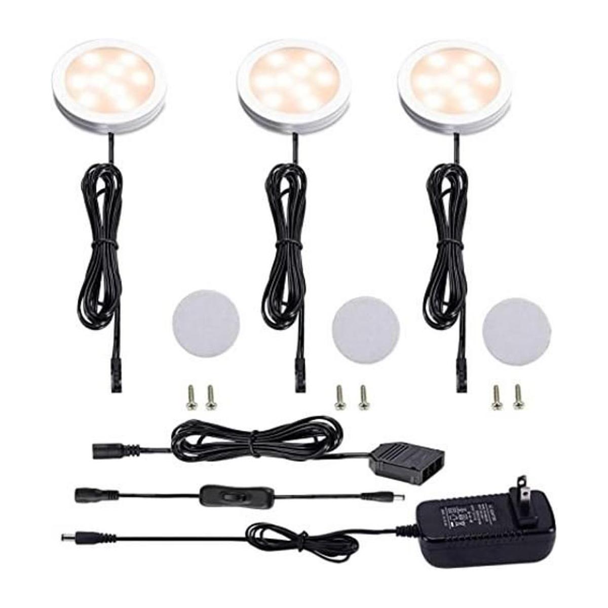 AIBOO Kit de iluminación LED debajo del gabinete de 12 V