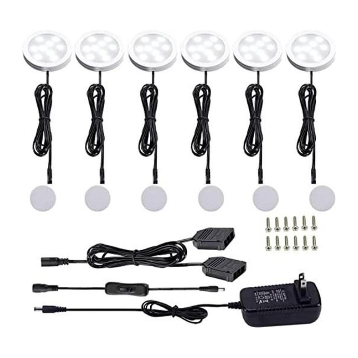 AIBOO Kit de luces LED para debajo del gabinete de 12 V