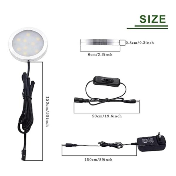 AIBOO Kit de iluminación LED debajo del gabinete de 12 V_2