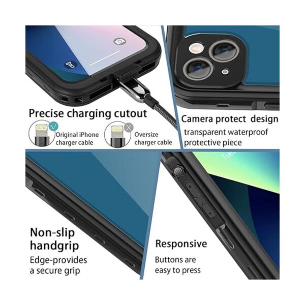 AICase Funda impermeable para iPhone 13 Mini 5.4_5