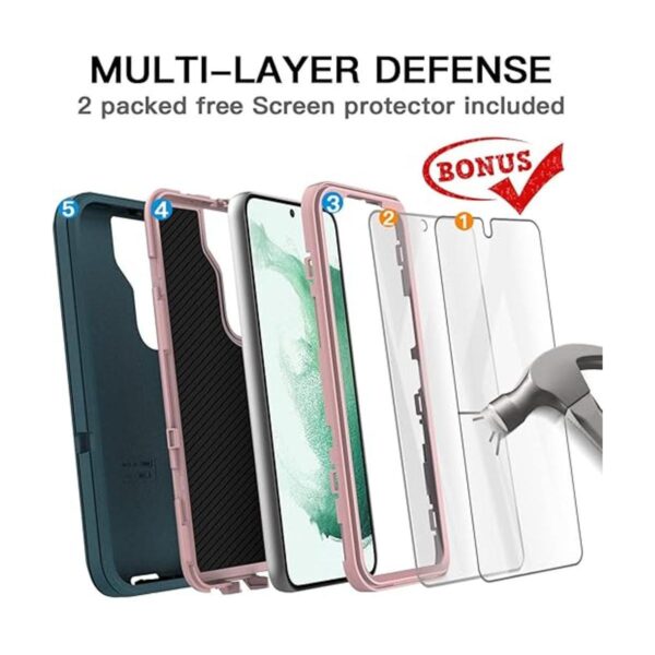AICase Funda para Galaxy S22 Plus con protector de_3