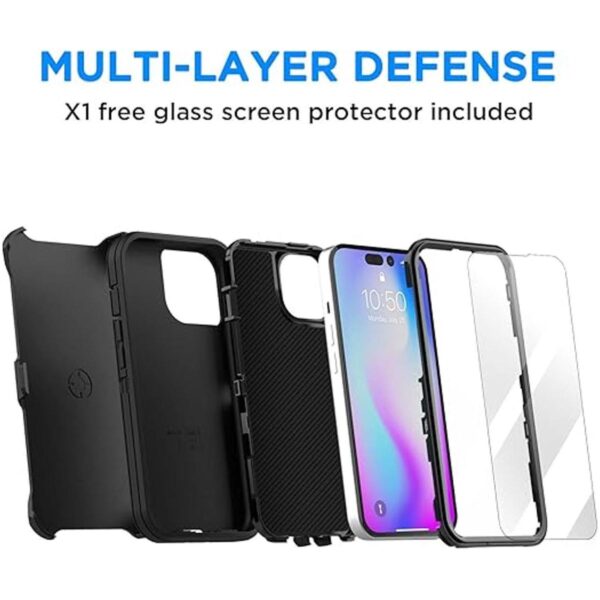 AICase Funda con clip para cinturón para iPhone 14 Pro_3