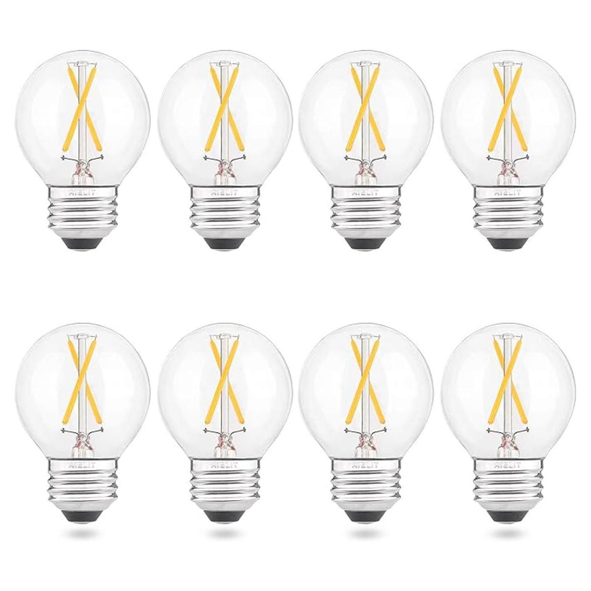 AIELIT Bombilla LED Edison de 2 W equivalente a 25 vatios