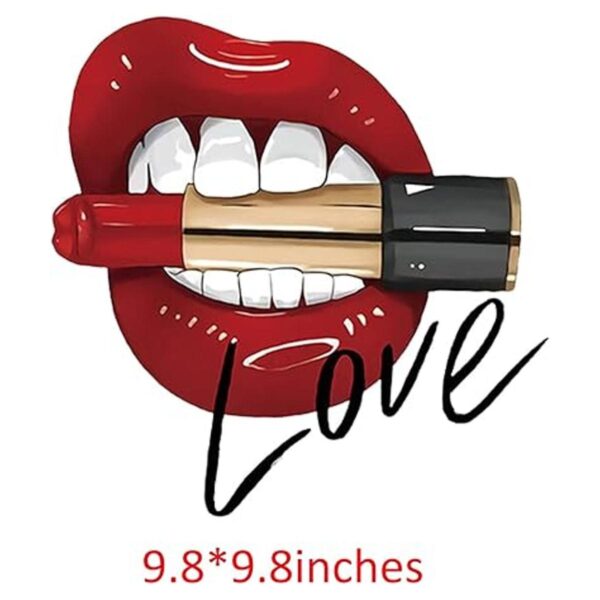 Parche de transferencia de labios para ropa 3 piezas de
