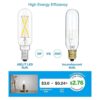 Bombilla LED regulable T8 de 2 W casquillo E12 casquillo