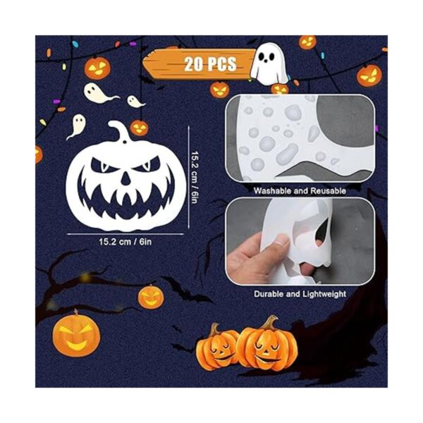 AIEX 20 plantillas de Halloween reutilizables 6 x 6