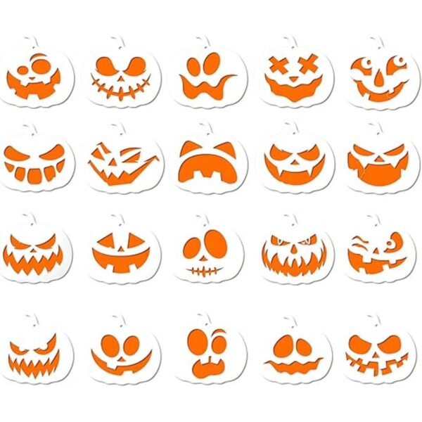 AIEX 20 plantillas de Halloween reutilizables 6 x 6