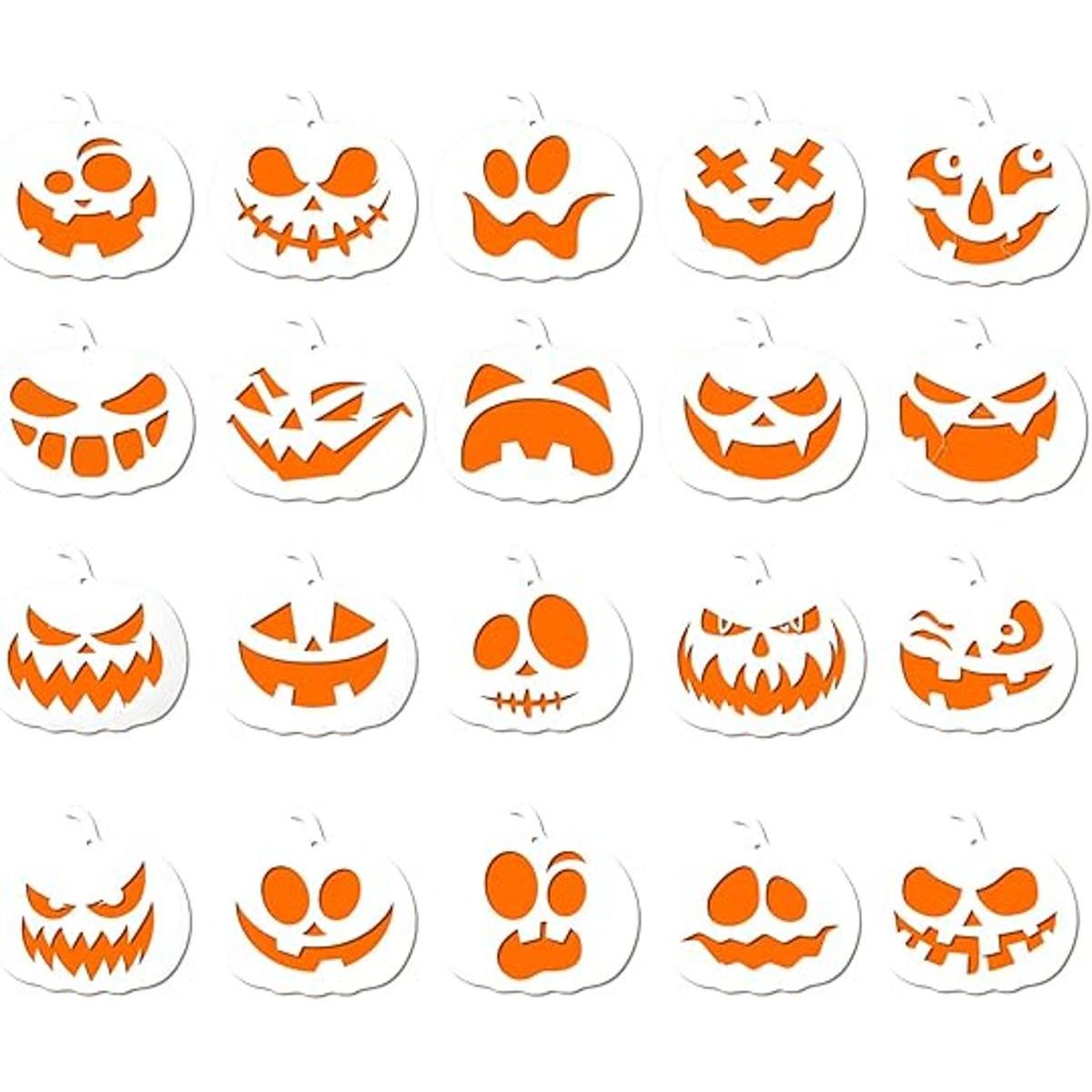 AIEX 20 plantillas de Halloween reutilizables 6 x 6