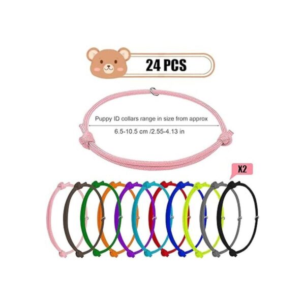 AIEX 24 collares de identificación de cachorro collares