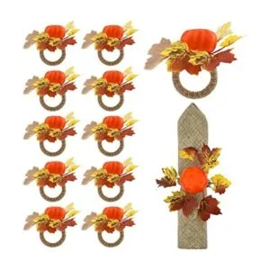 AIEX 12 servilletas de arce de calabaza servilletas de_1