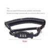 Ailelan Motorcycle Helmet Lock Cable Sleek Black Tough