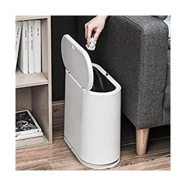 Cubo de basura contenedor de basura delgado de plástico_1