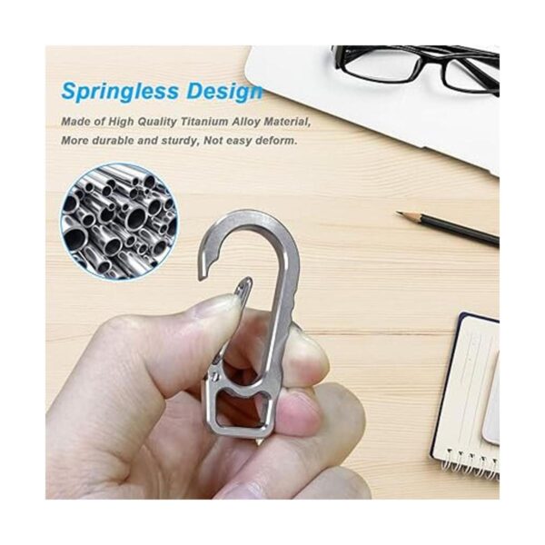 Titanium Heavy Duty Keychain Carabiner EDC Key Clip_3