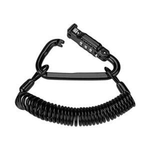 Ailelan Motorcycle Helmet Lock Cable Sleek Black Tough