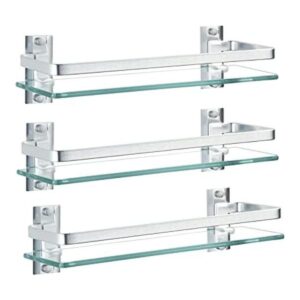 Paquete de 3 estantes de vidrio para baño vidrio templado_1