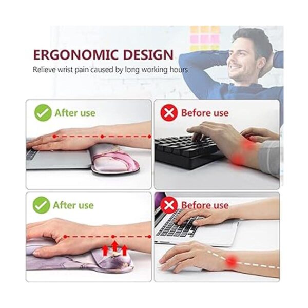 AIMSA Reposamuñecas ergonómico para teclado y mouse pad_3