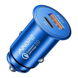 AINOPE Cargador de coche USB C Mini y Metal Cargador de_1