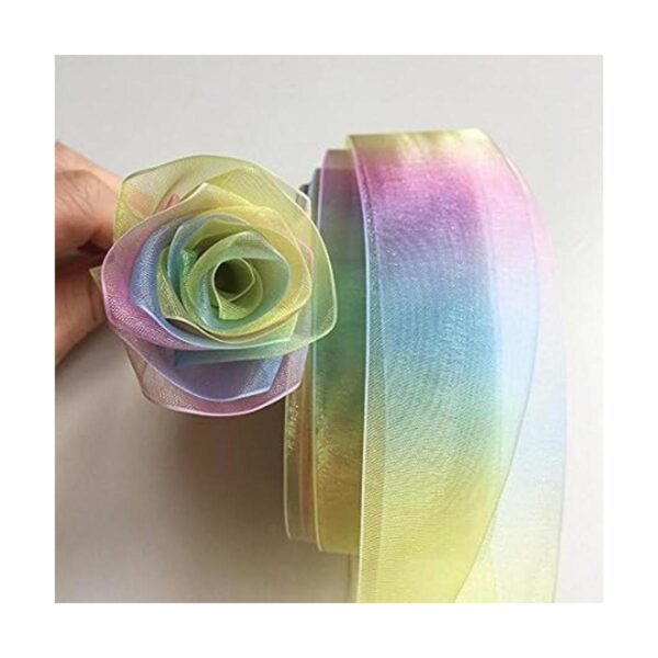 Cintas de organza de gasa cinta transparente 3 rollos de_3