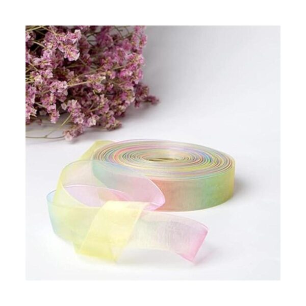 Cintas de organza de gasa cinta transparente 3 rollos de_2