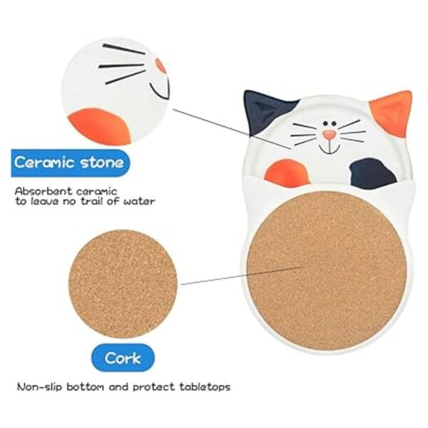 Juego de 4 posavasos divertidos para bebidas absorbentes_4