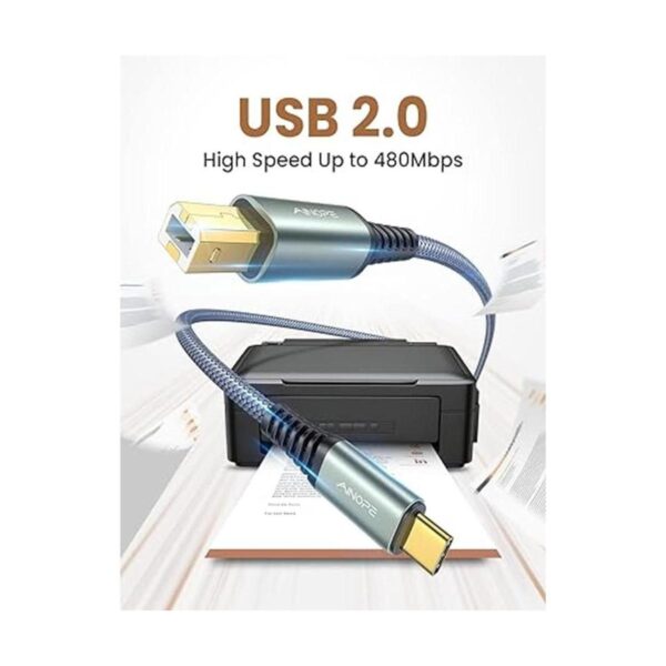 AINOPE Cable de impresora USB B a USB C de 6.6 pies_2