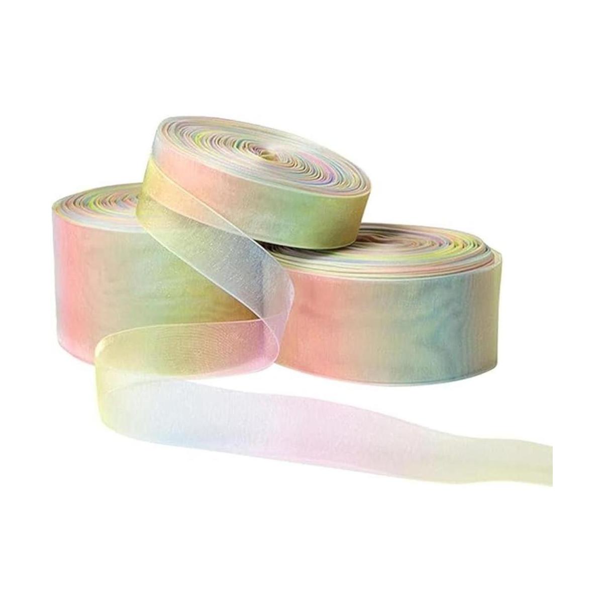 Cintas de organza de gasa cinta transparente 3 rollos de