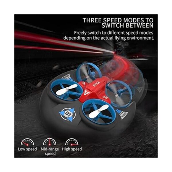 AIROKA Dron de 3 en 1 Sea Land and Air 360 con ruedas_4
